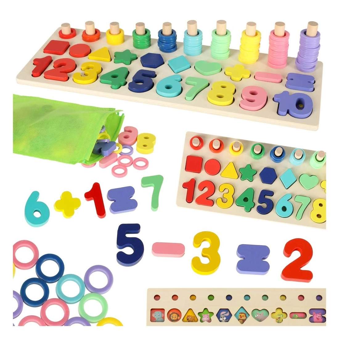 Pedagogisk Träsorterare med Kulram & Figurer | Hem & Hobby | Pryloteket