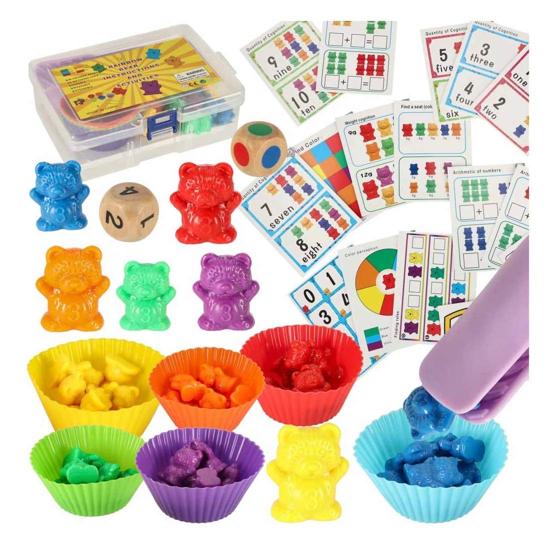 Lärande Matematikset: 36 Nallar & Kort | Mode & Accessoarer - Kläder - Skor | Pryloteket