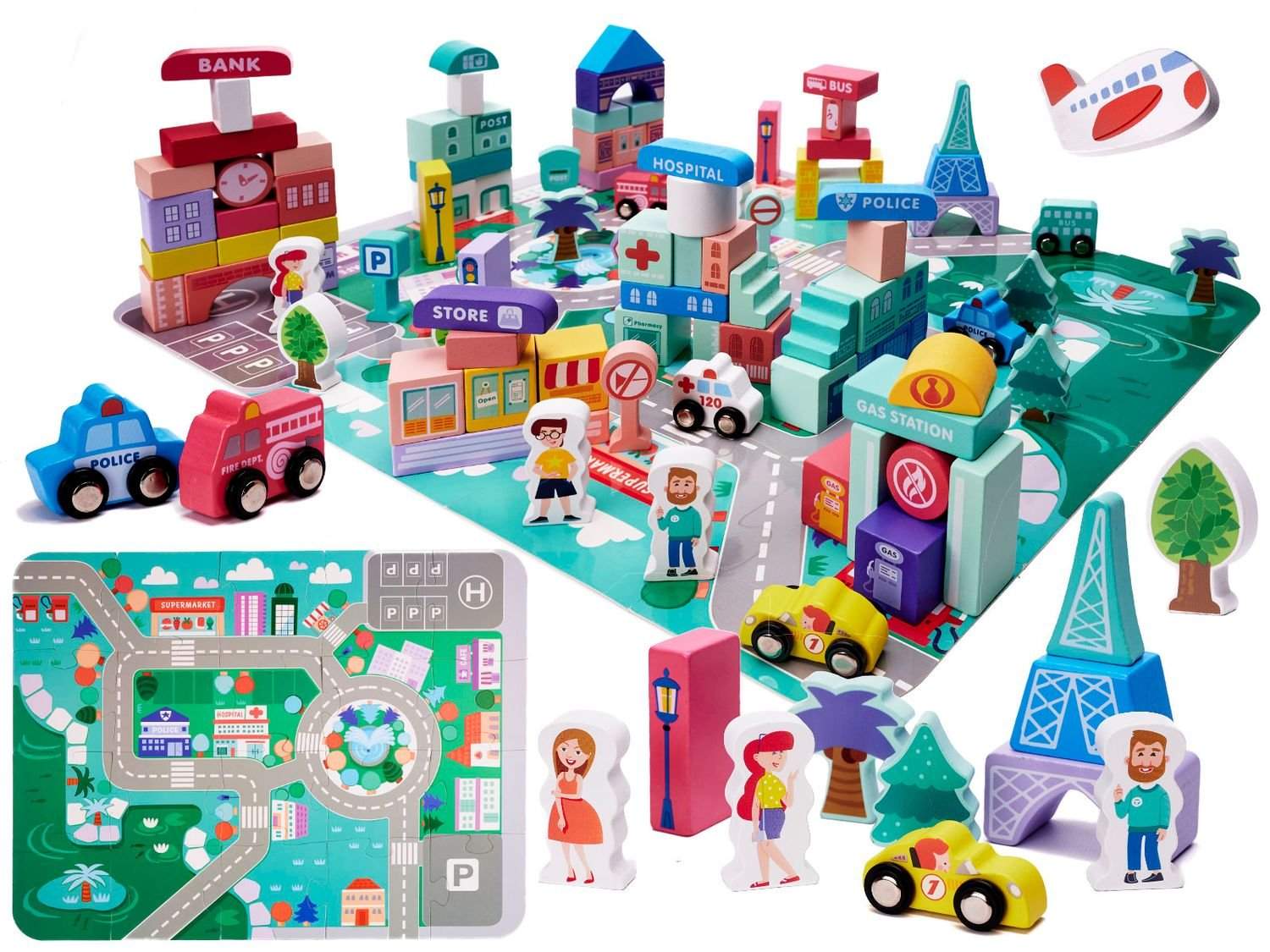 Träblock 128 st - Kreativ Lek & Utveckling | Hem & Hobby - Hem & Hushåll - Kök - Köksredskap - Lock | Pryloteket