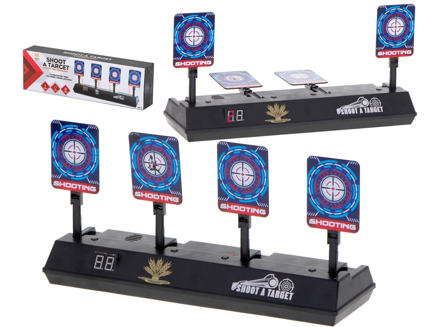 Elektronisk skydeskive med lys- og lydeffekter