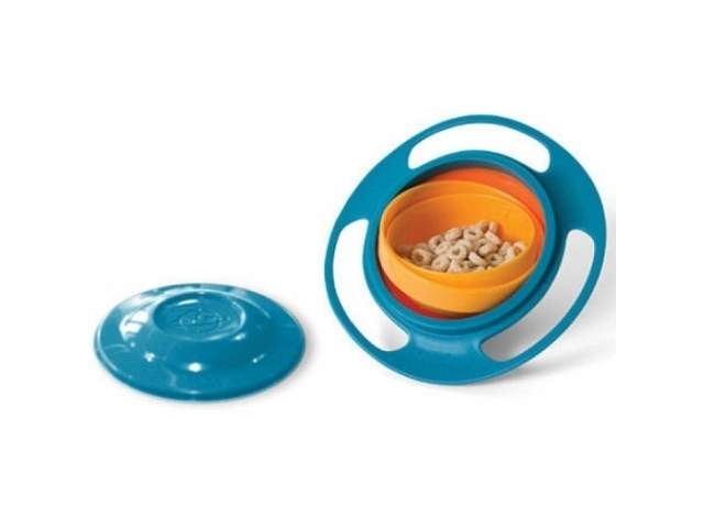 Spildfri børneskål med låg og håndtag