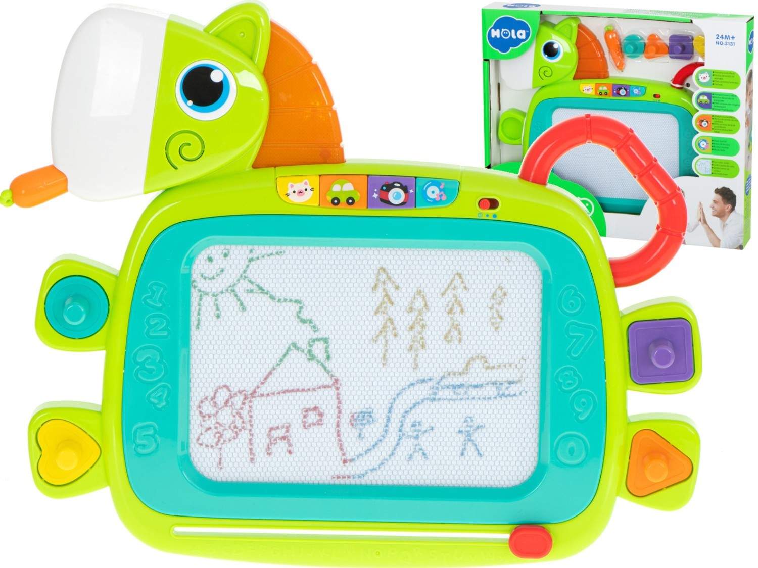 Grafisk tablet til børn med kuglepen og frimærker