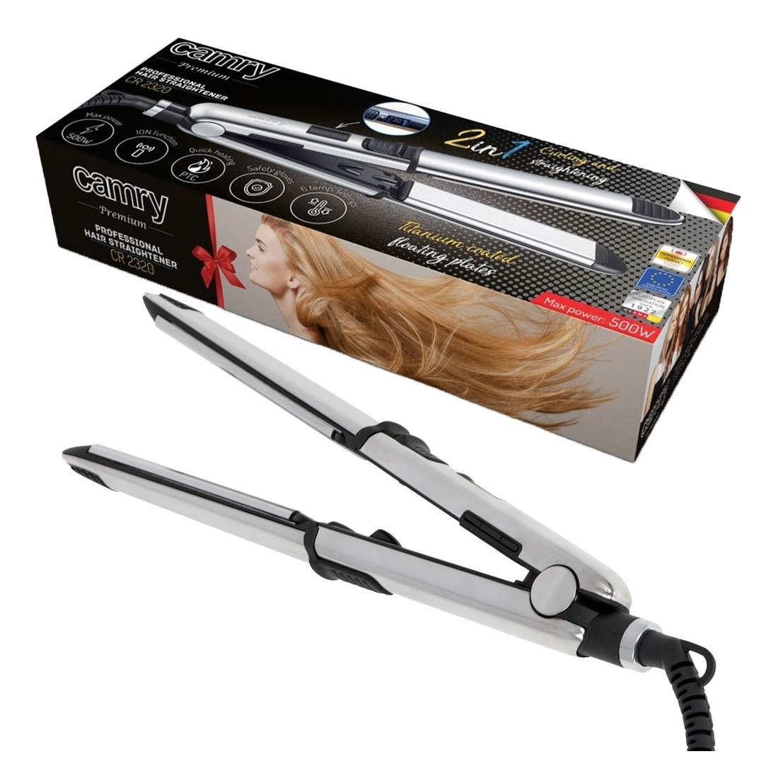 Plattång med jonisering, titan, auto-off | Hem & Hobby | Pryloteket