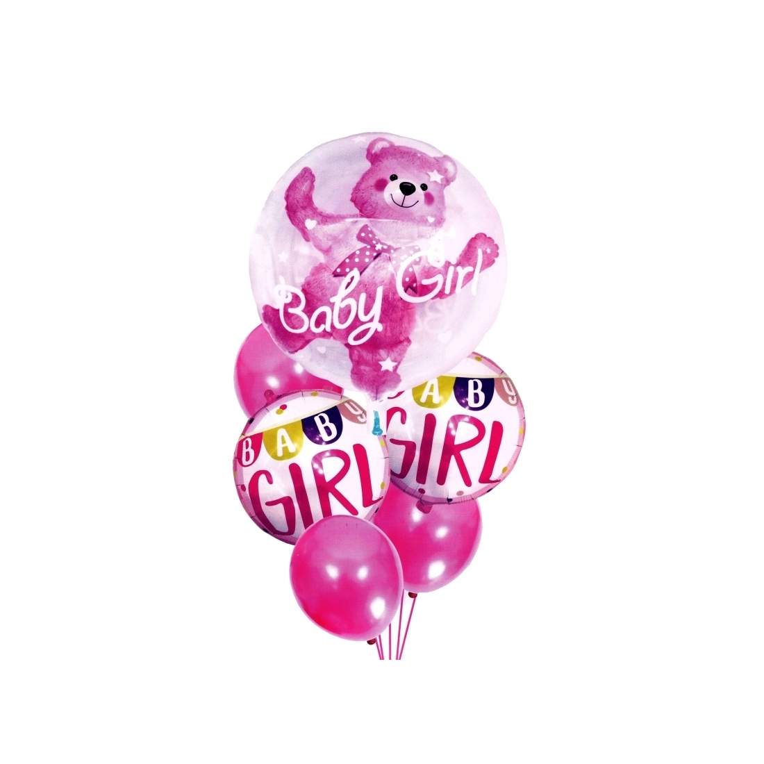 Baby Shower Ballonger Flicka, 6-pack Dekoration | Hem & Hobby | Pryloteket