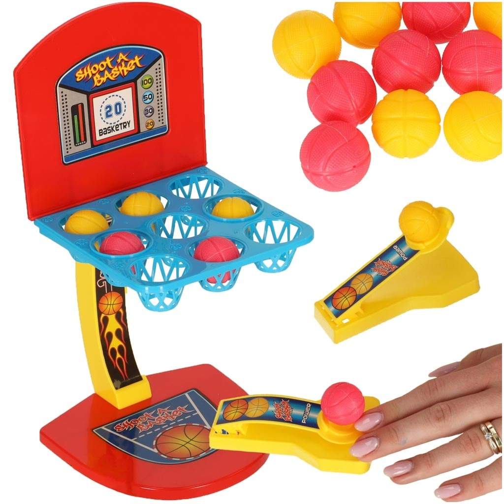 Mini Basketball Arcade Game - 2 spillere, 10 bolde