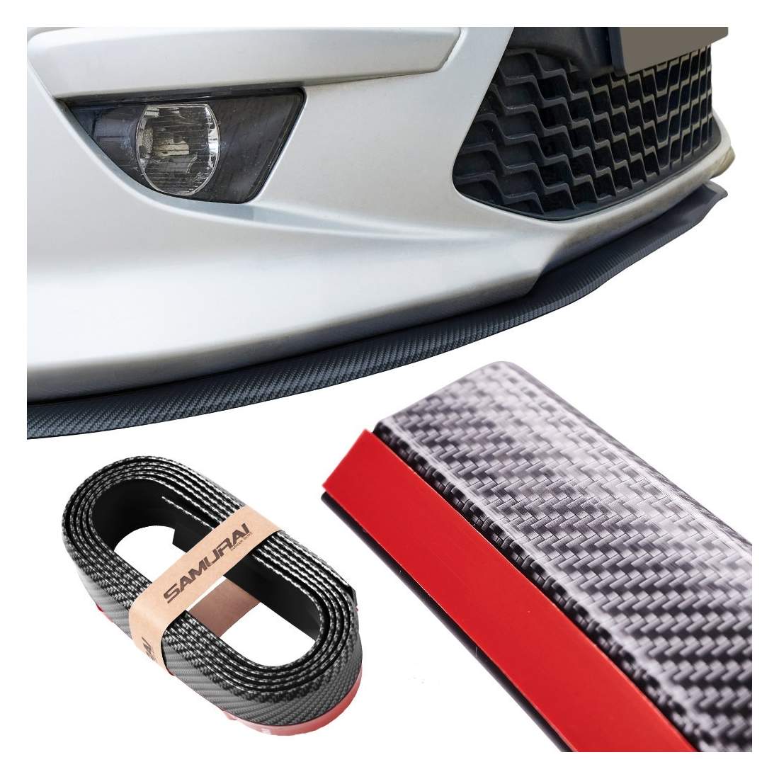 Dekorativt Stötfångarfäste i Svart 5D Kolfiber | Elektronik - Tillbehör Mobil & Surfplatta - Mobiltillbehör - Mobilkablar - Tillbehör | Pryloteket