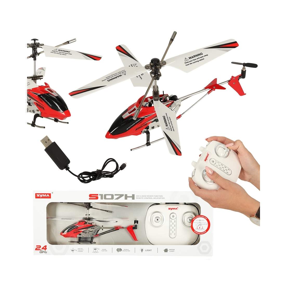 Fjärrstyrd helikopter 3-kanals USB-laddning | Elektronik - Kablar & Adaptrar - Adaptrar & Signalomvandlare - USB | Pryloteket