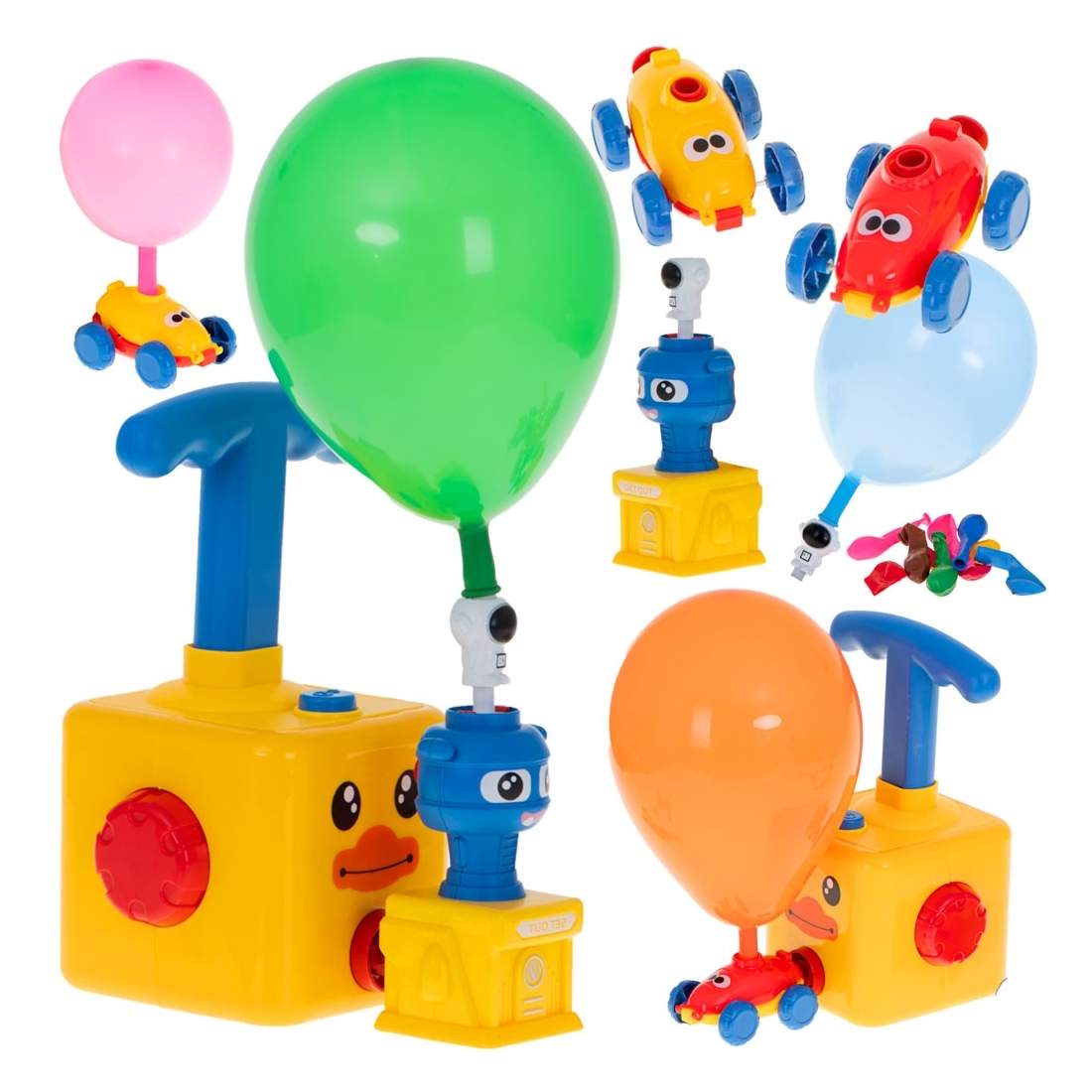 Ballonkasterbil og and - fantasifuld leg