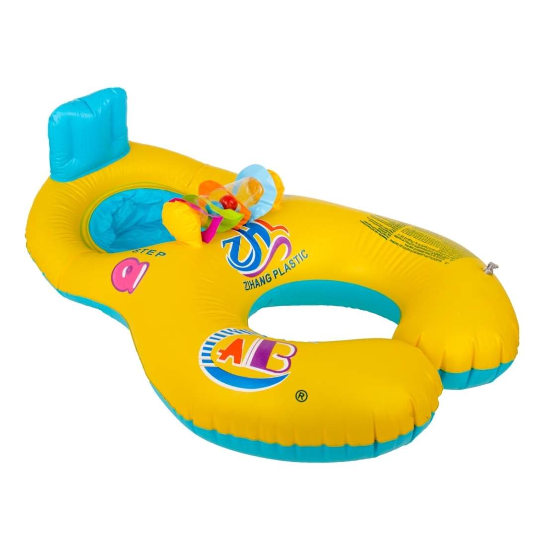 Uppblåsbar gul jolle med ryggstöd, 83x60cm | Hem & Hobby | Pryloteket