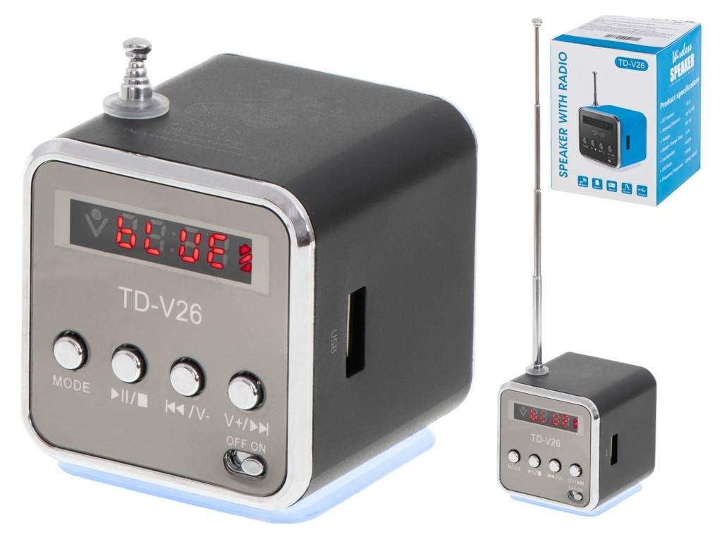 Kompakt högtalare med radio och 2h batteritid | Elektronik - Kablar & Adaptrar - Adaptrar & Signalomvandlare - Ljud | Pryloteket