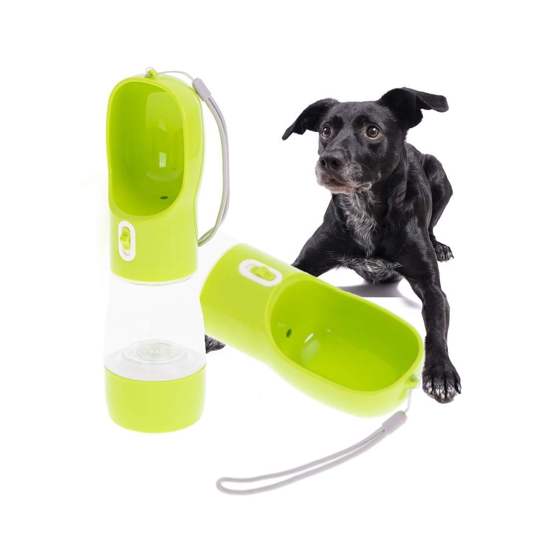 2-i-1 Hundflaska: Vatten & Mat för Promenader | Elektronik - Tillbehör Mobil & Surfplatta - Mobiltillbehör - Mobilkablar - Tillbehör | Pryloteket