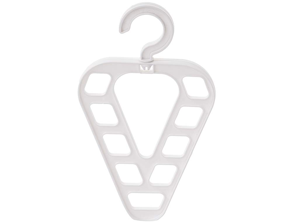 Roterbar hvid garderobebøjle, 9 huller, pladsbesparende