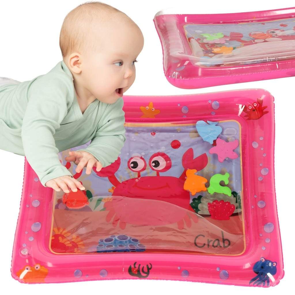 Oppustelig sensorisk krabbemåtte til børn