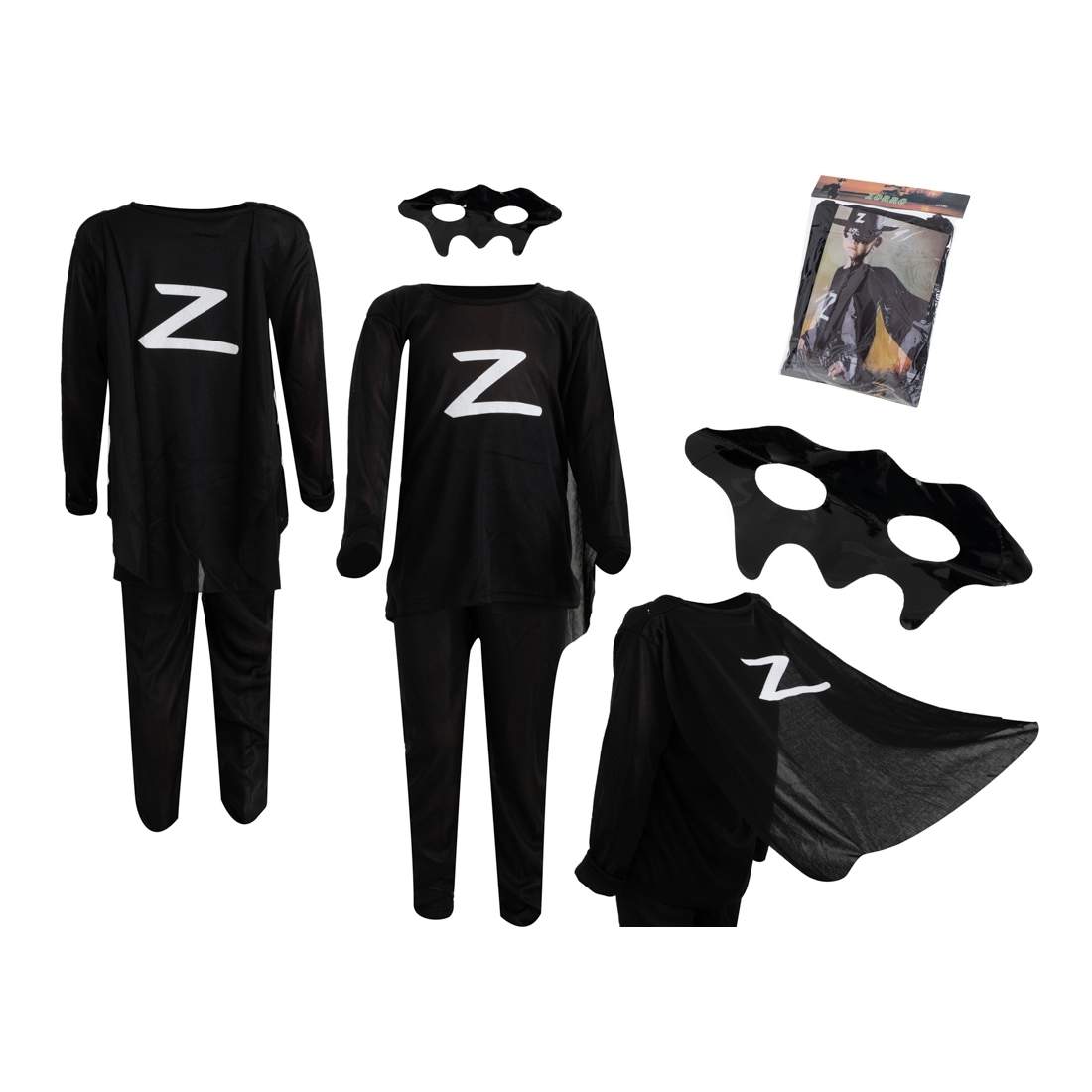 Barn Zorro Kostym: T-shirt, Byxor, Mask | Hem & Hobby - Hem & Hushåll - Tvätt | Pryloteket