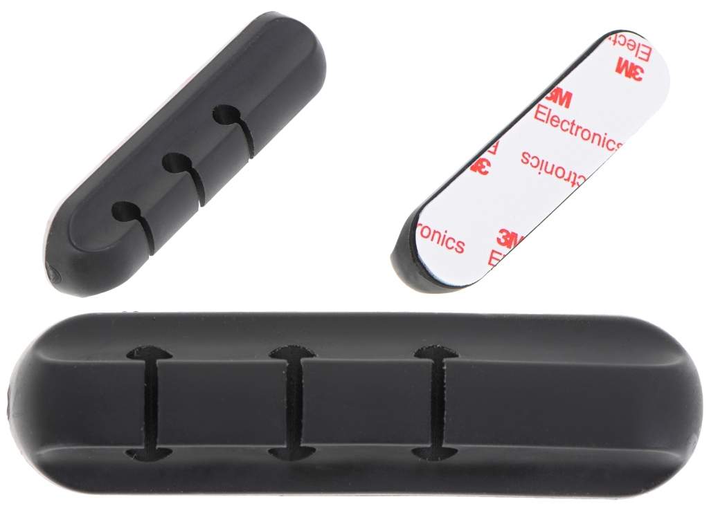 Självhäftande silikon kabelhållare 3 hål | Elektronik - Tillbehör Mobil & Surfplatta - Mobiltillbehör - Mobilkablar - Laddningskablar | Pryloteket