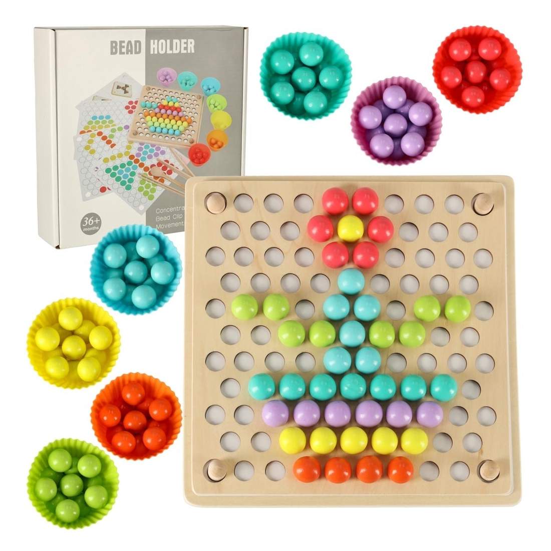 Pedagogiskt pussel med 77 bollar och tång | Leksaker & Spel - Leksaker - Övriga Leksaker - Bollar | Pryloteket
