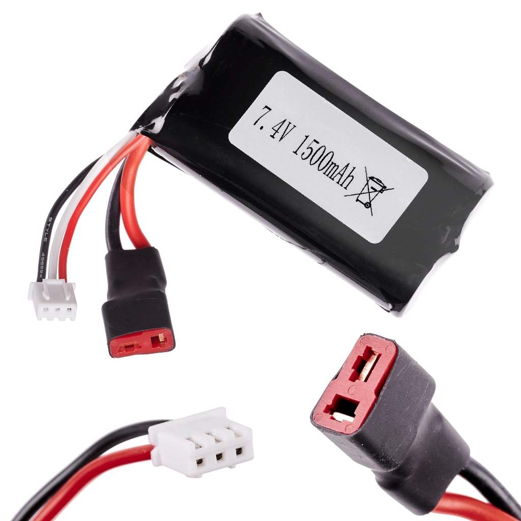 Batteridel 7,4V 1500mAh til RC biler