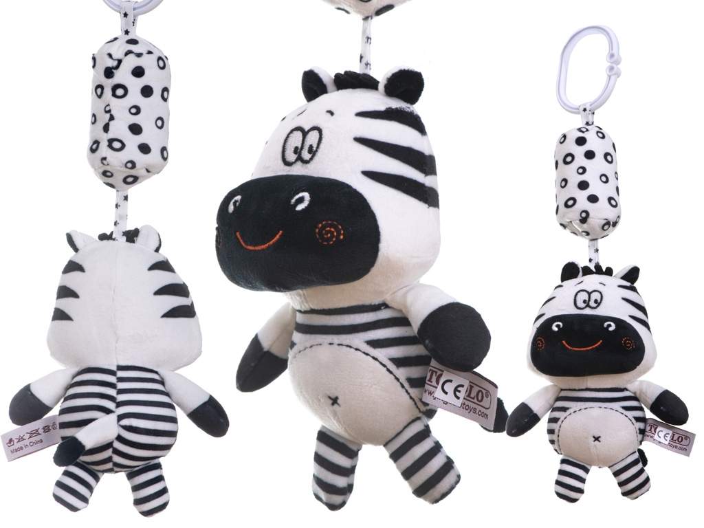 Zebra-vedhæng til småbørn - sensorisk og raslende