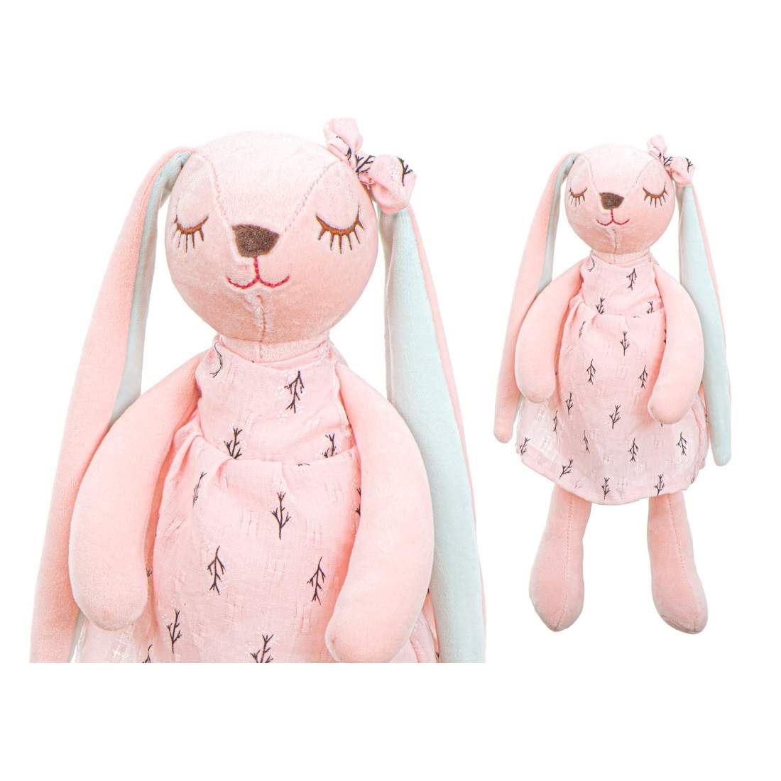 Rosa Plyschkanin 35 cm med Klänning | Hem & Hobby - Hem & Hushåll - Tvätt | Pryloteket