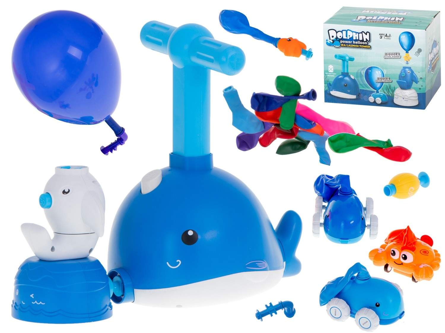 Aerodynamisk Dolphin Balloon Car - Kreativ leg