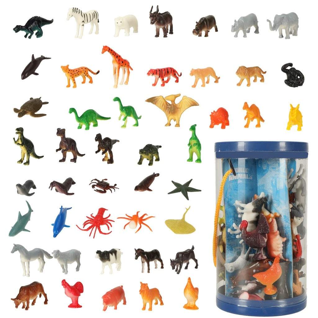 Djurfigurer 48-pack: Dinosaurier, Bondgård, Safari | Leksaker & Spel - Leksaker - Leksaksfigurer & Dockor - Djurfigurer | Pryloteket