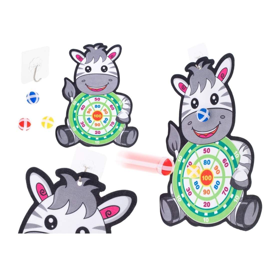 Kardborrespel Zebra - Koordination & Precision | Leksaker & Spel - Leksaker - Övriga Leksaker - Bollar | Pryloteket