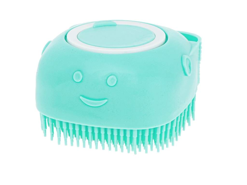 Silikonebørste med shampoo dispenser til kæledyr