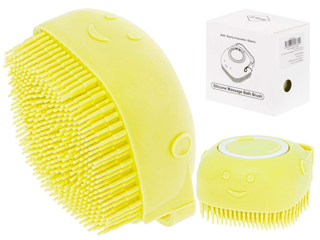 Lemmikkieläinten silikoniharja shampoo-annostelijalla