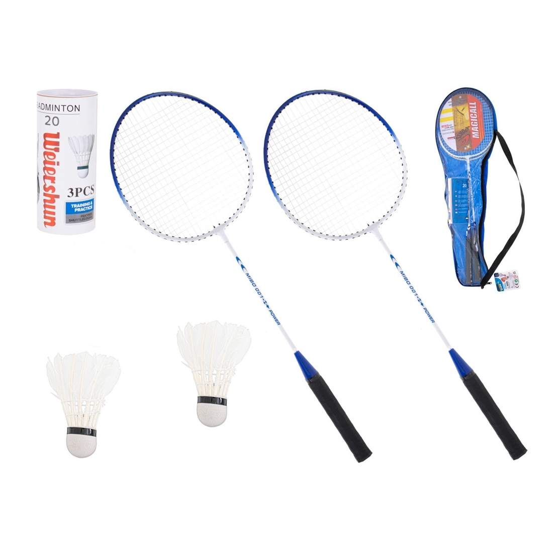 Badmintonset: 2 Racketar, Fjäderbollar, Väska | Leksaker & Spel - Leksaker - Övriga Leksaker - Bollar | Pryloteket