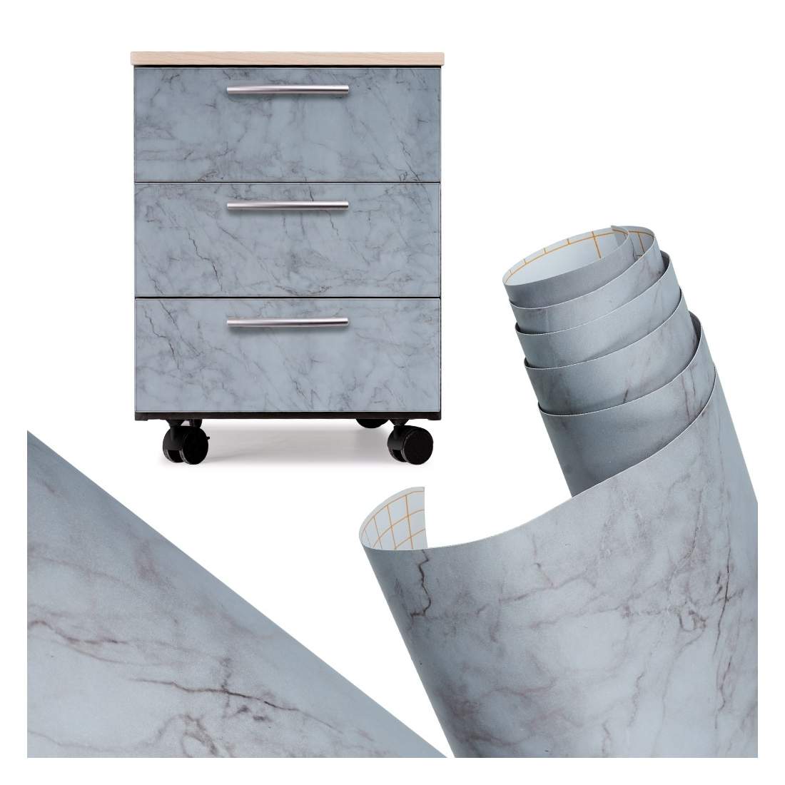 Självhäftande marmorgrå folierulle 1,22x50m | Hem & Hobby - Hem & Hushåll - Kök | Pryloteket