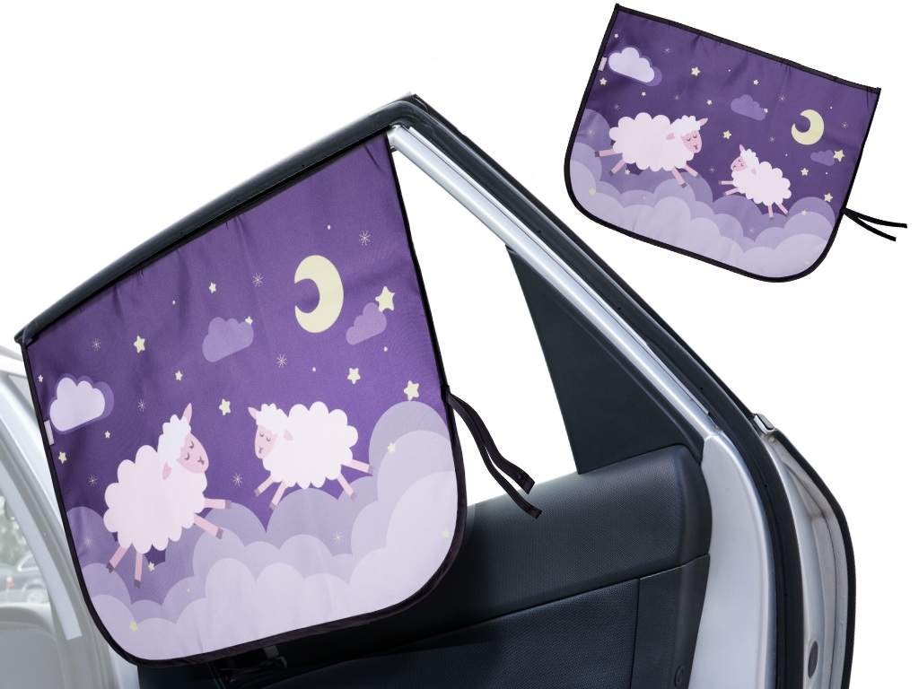 Magnetisk bilgardin UV-beskyttelse fåredesign 58x45cm