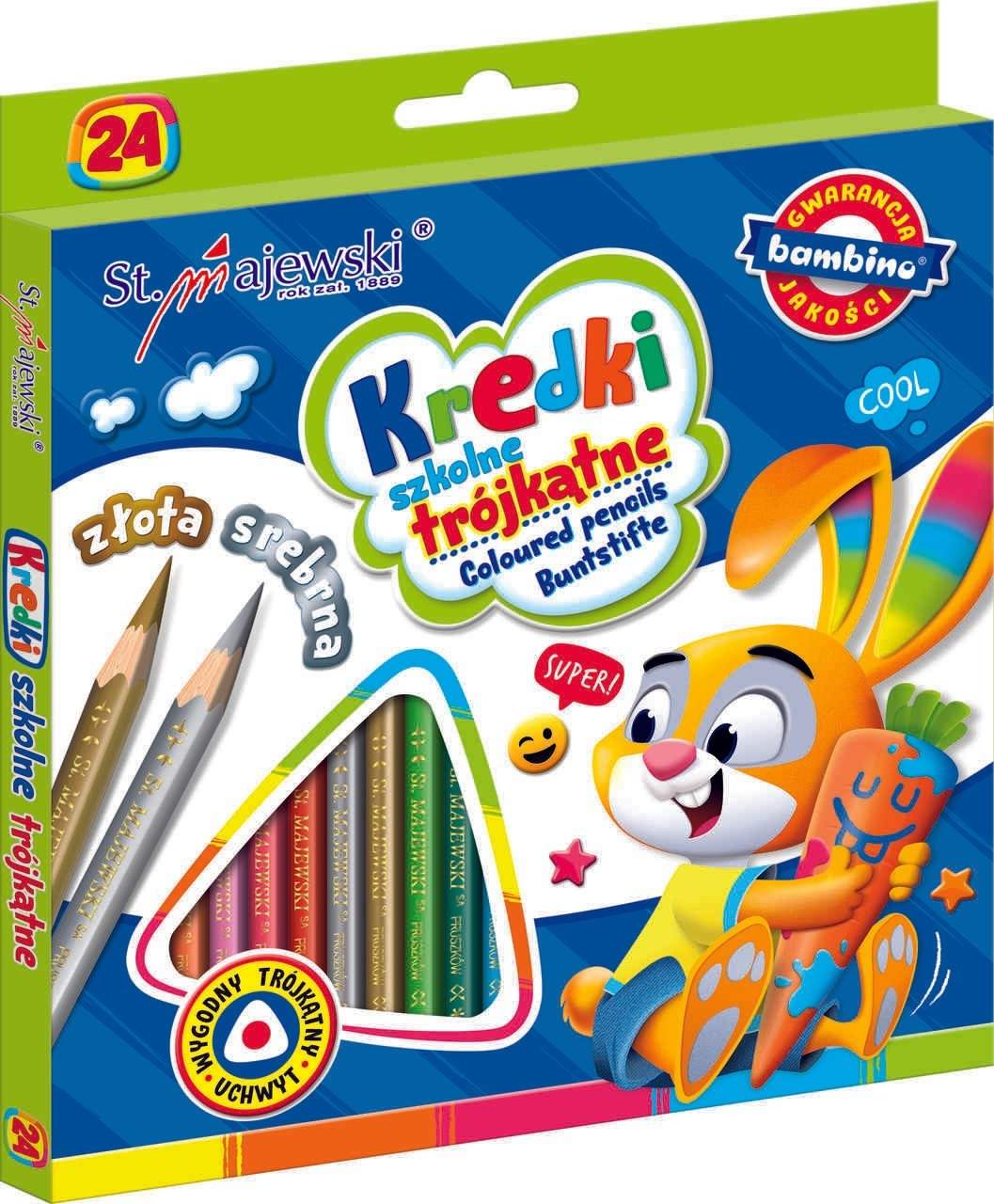 Ergonomiske trekantede kuglepenne i 24 farver