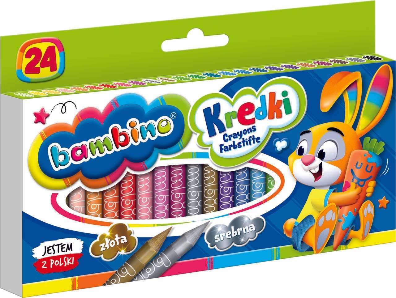 St. Majewski BAMBINO Crayons, 24 colors, BAMBINO license