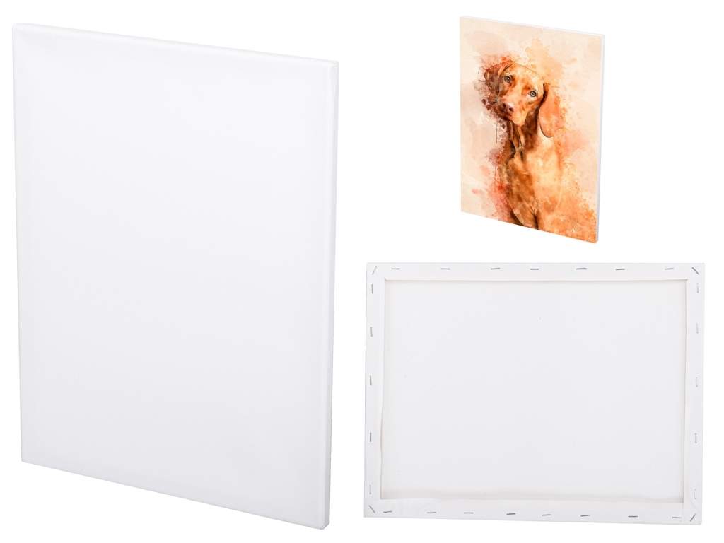 Hvidt lærred 30x40cm i træramme