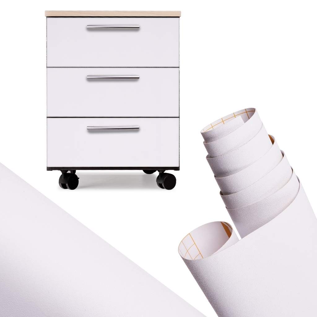 Selvklæbende hvid vinylrulle 1,22x50m