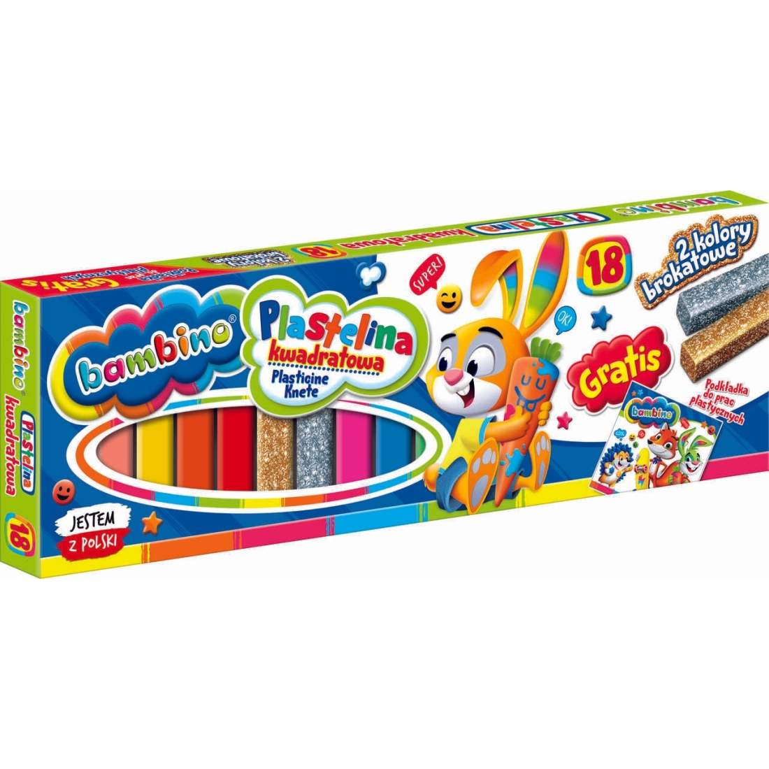 Fyrkantig barnsäker plasticine, 18 färger | Hem & Hobby | Pryloteket