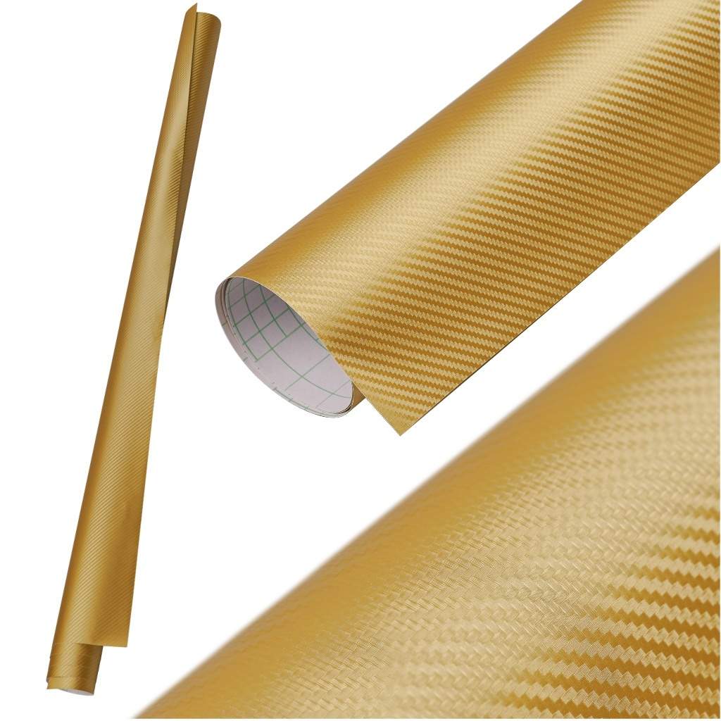 3D Guld Folie Sektion Carbon 1,27x0,5m