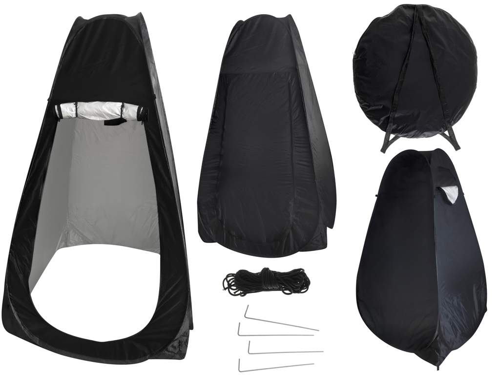 Selvfoldende strandtelt med omklædningsrum