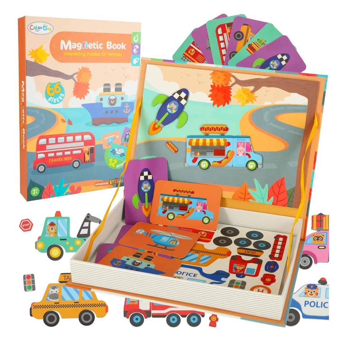 Magnetiskt Fordonspussel för Kreativ Barnlek | Leksaker & Spel - Leksaker - Pussel | Pryloteket