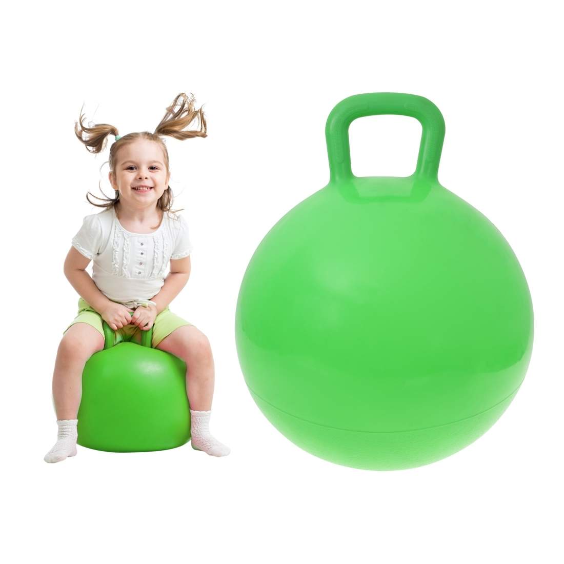 Grön Studsig Hoppboll för Barn 45cm