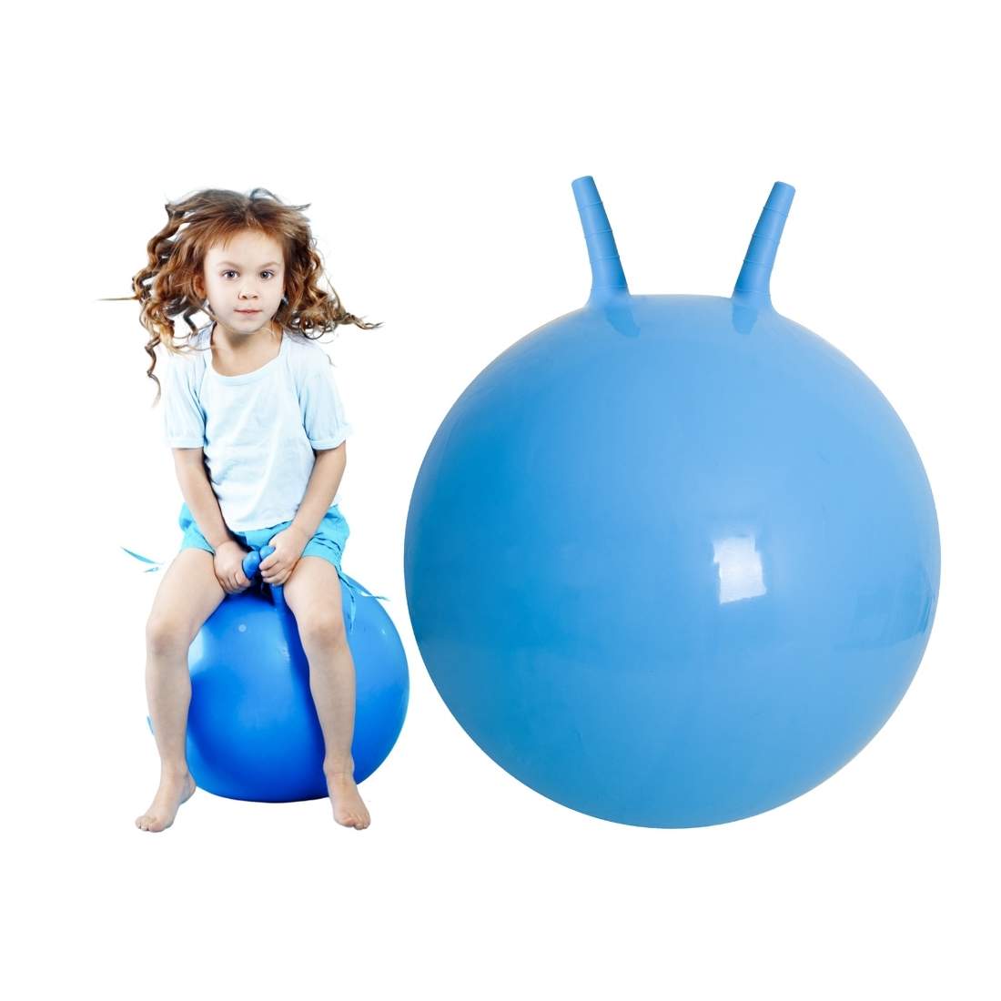 Hoppboll för barn 65cm - Blå leksak | Hem & Hobby | Pryloteket