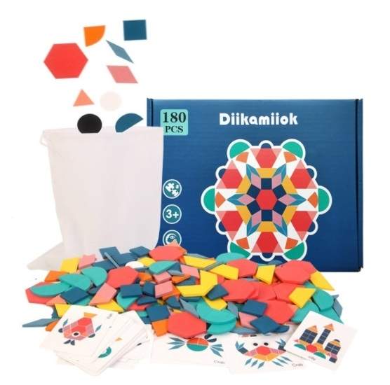 Montessori Träpussel - Kreativ Lek med 180 Block | Hem & Hobby - Hem & Hushåll - Kök - Köksredskap - Lock | Pryloteket
