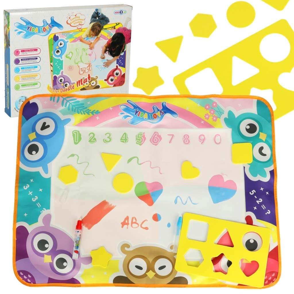 Vandmåtte Uglemotiv 60x80cm med tilbehør