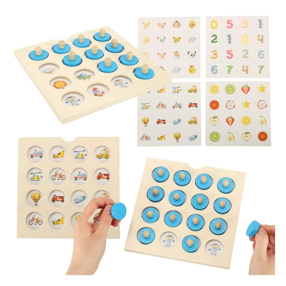 Minnesspel i trä med svampmotiv, dubbelsidiga kort | Hem & Hobby | Pryloteket