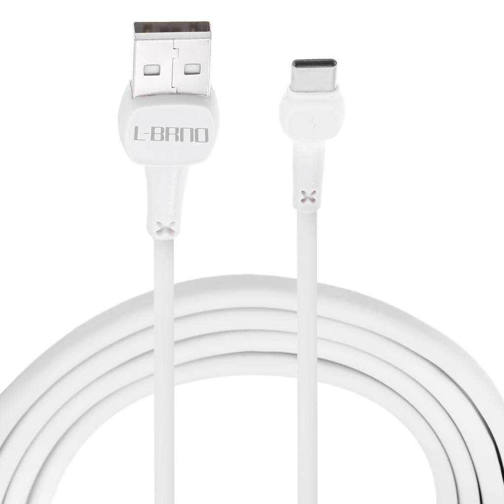 Hurtigladekabel Type-C 2A, 100 cm, hvid