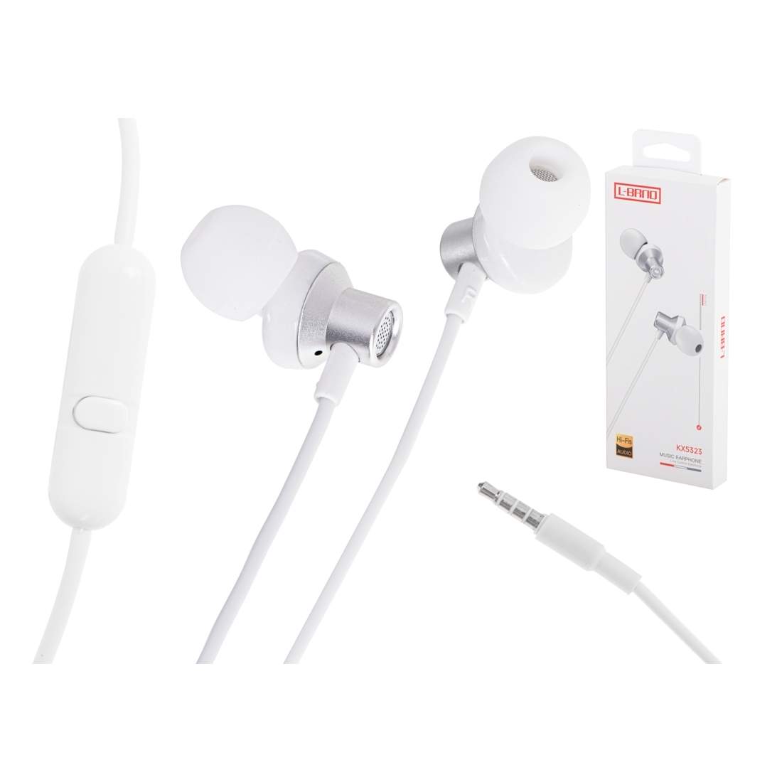 Vita trådbundna hörlurar 3,5 mm 120 cm | Elektronik - Tillbehör Mobil & Surfplatta - Mobiltillbehör - Mobilkablar - Tillbehör | Pryloteket