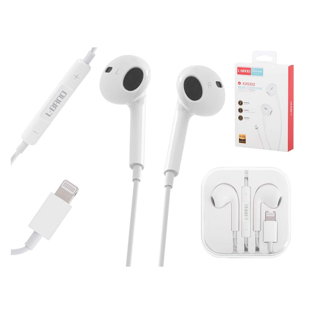 Trådbundna vita hörlurar Lightning hög komfort | Leksaker & Spel - Leksaker - Leksaksfigurer & Dockor - Actionfigurer - DC | Pryloteket