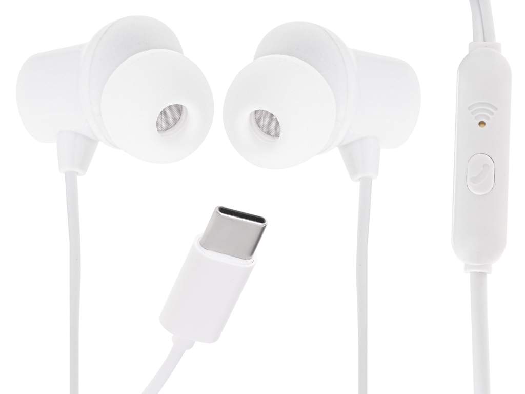 In-ear hovedtelefoner USB-C, hvid, 120 cm kabel