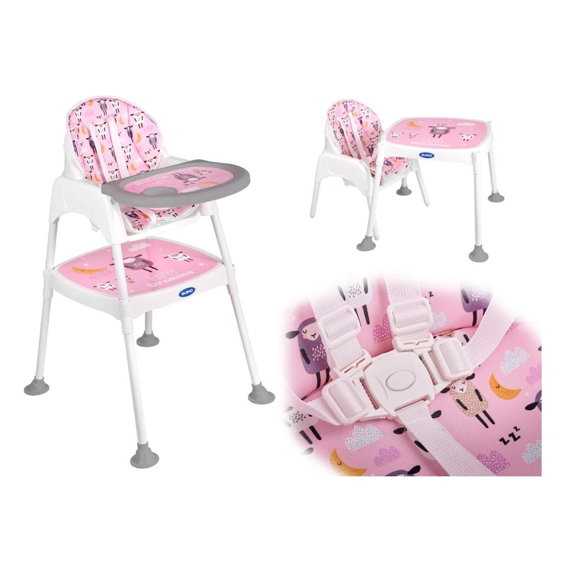 3-i-1 Matstol: Matningsstol & Bord, Söt Design | Hem & Hobby - Hem & Hushåll - Tvätt | Pryloteket