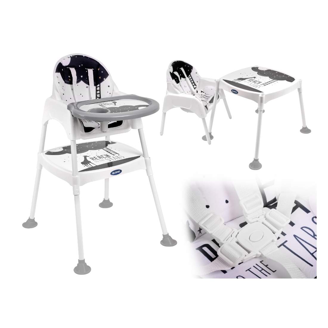 3-i-1 Matstol: Matningsstol & Bord för Barn | Hem & Hobby | Pryloteket